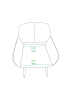 Teddy Fabric Upholstered Side Dining Chair with Metal Leg(Dark grey teddy fabric+Beech Wooden Printing Leg),KD backrest