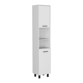 Pantry Cabinet Almada, Three Interior Shelves, White Finish