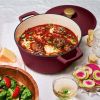 Quart Cast Iron Round Dutch Oven, Merlot by Drew Barrymore