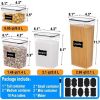 Food Storage Containers, Pantry Organization and Storage ,7 Pieces BPA Free Plastic Airtight Kitchen Organization and Storage with Lock Lids . Labels