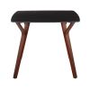 Folia Mid-Century Modern Dinette Table in Walnut Wood and Black Textured Marble by LumiSource