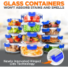 24-Piece Food Storage Containers Superior Glass Food Storage, 11-35 oz. Capacity