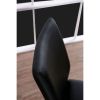 Contemporary Style Z-Shaped Chair Base 2pcs Dining Chairs Black Leatherette Chrome Finish Side Chair Dining Room Furniture