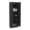 Storage Cabinet Pipestone, Double Door, Black Wengue Finish