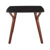 Folia Mid-Century Modern Dinette Table in Walnut Wood and Black Textured Marble by LumiSource