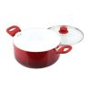 Ceramic Nonstick 12 Piece Cookware Set, Red Ombre, Hand Wash Only