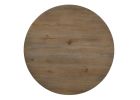 Brutus Vintage Walnut 47" Wide Contemporary Round Dining Table with Wheat Colored Base