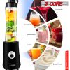 5 Core 160W 600ml Electric Kitchen top Personal Blender for Shakes and Smoothies Powerful Food Processor with 20oz Portable Sports Bottle Single Blend