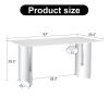 Modern minimalist dining table. White imitation marble glass sticker desktop, stainless steel legs, stable and beautiful. Suitable for living room and